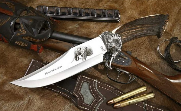 Cuchillo caza Elephant de lujo - Couteaux fabriqués en Espagne
