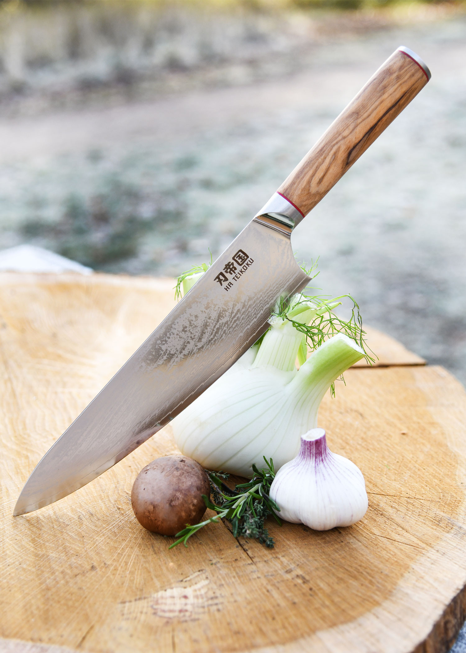 Couteau de cuisine Chef Ha Teikoku lame en acier Damas 37 cm. 1737886944 - Les 10 couteaux de cuisine les plus vendus en 2024 dont vous avez besoin aujourd'hui