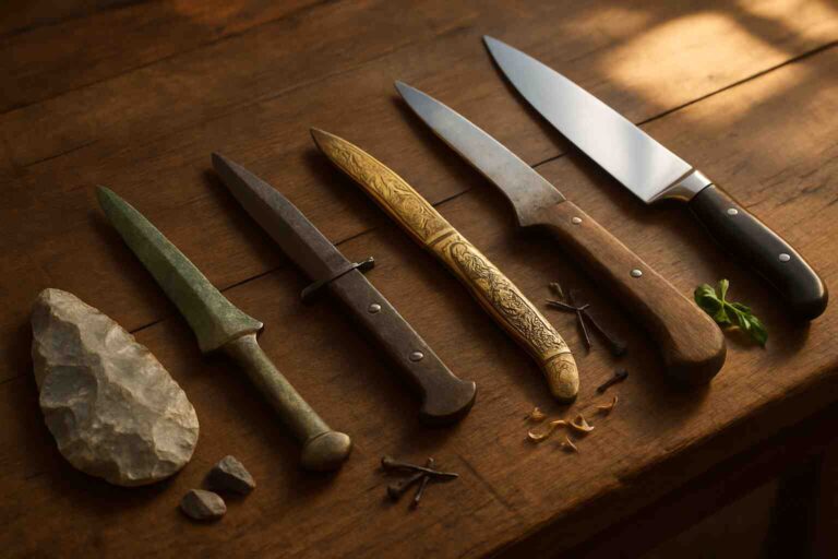 histoire du couteau un voyage millenaire a travers levolution humaine - Histoire du Couteau : Un Voyage Millénaire à Travers l'Évolution Humaine