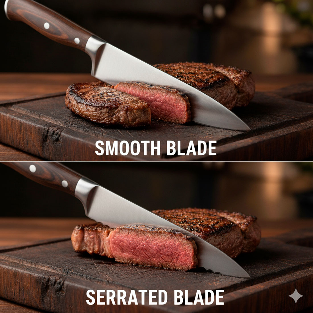 couteaux a viande la difference entre lame lisse et dentelee - Couteaux à Viande : La Différence Entre Lame Lisse et Dentelée